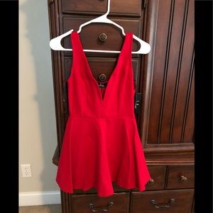 Lulus red dress (romper) brand new with tags S